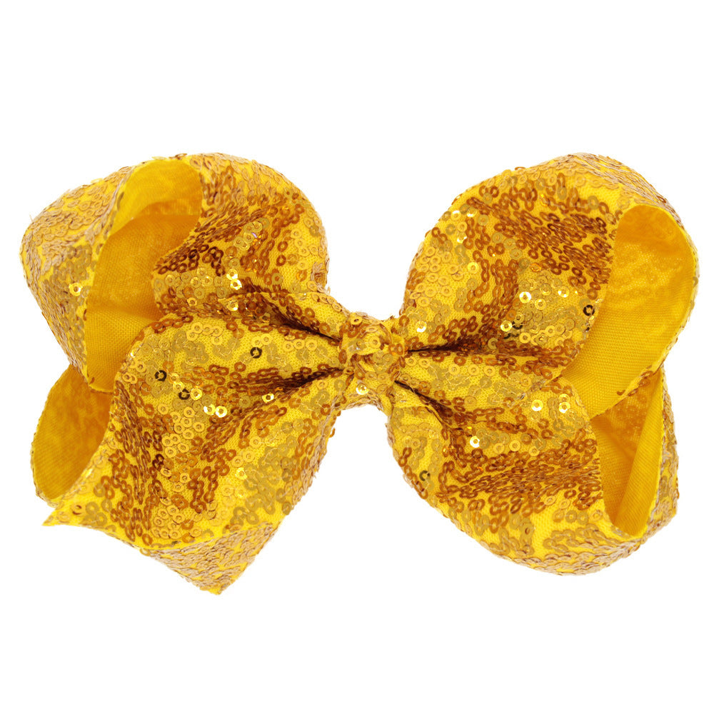 Wholesale 8 Inch Children's Bow Sequin Hairpin